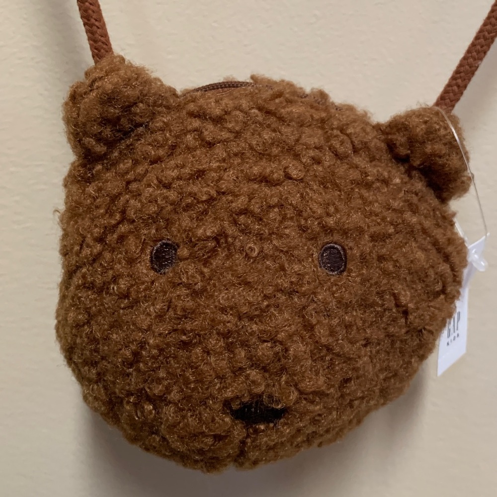 GAP Sherpa Teddy Bear Crossbody Bag Purse NWT